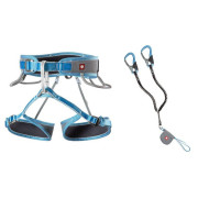 Klettersteigset Ocún Via Ferrata Twist Tech Eco Captur Lite Swivel Set grau/blau Grey / Blue