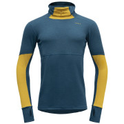 Herren Funktions-Sweatshirt Devold Expedition Arctic Pro Hoodie blau/gelb Flood
