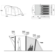 Familienzelt für 4 Personen Easy Camp Senja 4 Air