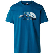 Herren-T-Shirt The North Face M S/S Mountain Line Tee blau Adriatic Blue