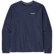 Herren-T-Shirt Patagonia P-6 Logo Responsibili Tee LS dunkelblau Classic Navy