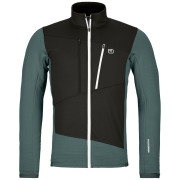 Herren-Sweatshirt Ortovox Fleece Grid Jacket M blau/grau dark arctic grey