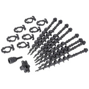 Zeltheringe-Set Bo-Camp Screw pegs set 8 pcs dunkelgrau Grey