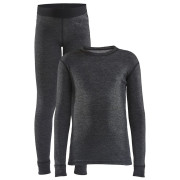 Kinder-Funktionsset Craft Core Wool Merino Set J schwarz černá