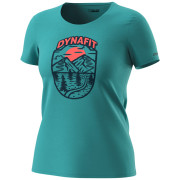 Damen-T-Shirt Dynafit Graphic Co W S/S Tee blau/orange brittany blue/HORIZON