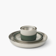 Geschirrset Sea to Summit Detour Stainless Steel Collapsible Dinnerware Set 6 Piece