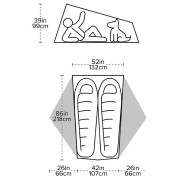 Ultraleichtes Zelt Big Agnes Tiger Wall UL2 Bikepack Solution Dye
