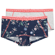 Damenhöschen Kari Traa Tina Hipster 2Pk blau/weiß Dark Navy Blue