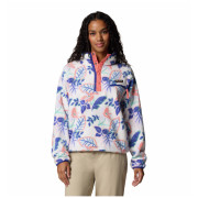 Damen-Sweatshirt Columbia Helvetia™ II Printed Cropped Half Snap weiß/blau Sea Salt Pasteled Multi