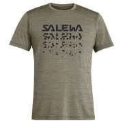 Herren-T-Shirt Salewa Puez Hybrid 2 Dry M S/S Tee khaki Bungee Cord Melange