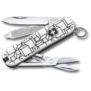 Taschenmesser Victorinox Classic 58 mm weiß/schwarz CubicIllusion