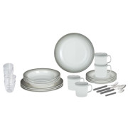 Geschirrset Brunner All Inclusive Astralys weiß/grau