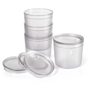 Tassen-Set Light My Fire Tumbler with snap lid short 4-pack Transparent transparent