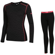 Damen Funktionsset Zulu Merino 240 Long schwarz/rosa Black/Pink