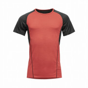 Herren-Funktionsshirt Devold Running Merino 130 T-Shirt Man rot/schwarz CAYENNE