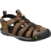 Herrensandalen Keen Clearwater CNX Leather braun DarkEarth/Black