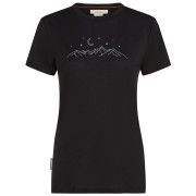 Damen-Funktionsshirt Icebreaker W Mer 150 Tech Lite SS Tee Sparkling Sta schwarz BLACK
