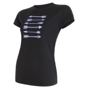 Damen-T-Shirt Sensor Merinowolle PT Pfeile schwarz Black