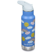 Kinder Thermoflasche Klean Kanteen Insulated Kid Classic Narrow 12oz (w/Flip Seal Sport Cap) hellblau rainbows