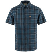 Herrenhemd Fjällräven Övik Travel Shirt SS M blau Indigo Blue-Dark Navy