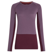 Damen-Funktionsshirt Icebreaker W Mer 200 ZoneKnit LS Crewe lila Dkber/Greplu/Cb