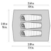 Ultraleichtes Zelt MSR Thru-Hiker 70 Wing V2