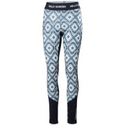 Damen-Leggings Helly Hansen W Lifa Merino Midw Gra Pant dunkelblau Navy Star Pixel