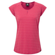 Damen-T-Shirt Mountain Equipment W's Equinox Tee rosa PoppyStripe