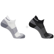 Socken Salomon Aero Ankle 2-Pack weiß/schwarz BLACK