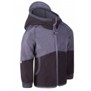 Kinder-Softshell-Jacke Unuo Fleece Street schwarz