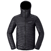 Herren-Daunenjacke Norrona trollveggen down800 super light Hood schwarz Caviar Black