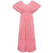 Damenkleid Alpine Pro Graana rot/weiß calypso coral