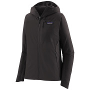 Damen-Softshell-Jacke Patagonia R1 CrossStrata Hoody schwarz Black