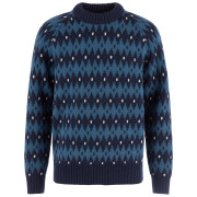 Herrenpullover Fjällräven Övik Jacquard Knit M blau Dark Navy-Indigo Blue