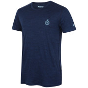 Herren-T-Shirt Zulu Merino Quest 160 Short Comfy dunkelblau navy melange