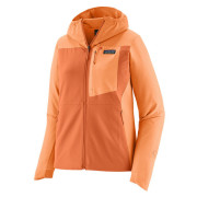 Damen-Softshell-Jacke Patagonia R1 CrossStrata Hoody orange Rock Melon