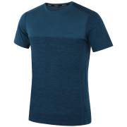 Herren-T-Shirt MOOA MerinoSilk Block 160 short blau lagoon blue