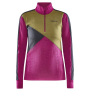Damen-Funktionsshirt Craft ADV Nordic Wool HZ rosa/gelb Roxo-Slate