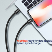 Lade- und Datenkabel Swissten Textile USB-C / Lightning 1,2 m