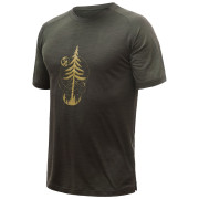 Herren-T-Shirt Sensor Merino Air Pt Earth dunkelgrün Olive Green