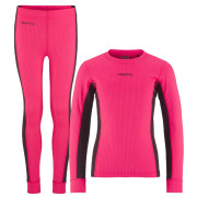 Kinder-Funktionsunterwäsche Craft CORE Dry Baselayer Junior rosa Fame/Dk Plum