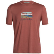 Herren-T-Shirt Icebreaker Men Tech Lite II SS Tee Trailhead rot grape