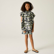Kinder-Poncho Regatta Kids Towel Robe DrkStrmCamo