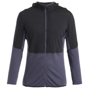 Herren Funktions-Sweatshirt Icebreaker Men Merino 200 Realfleece™ Descender LS Zip Hoodie schwarz Black/Graphite/Cb