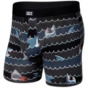 Boxershorts Saxx Daytripper Boxer Brief Fly schwarz/grau getSharky/grey