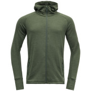 Herren-Sweatshirt Devold Nibba Man Jacket W/Hood grün Forest Melange