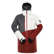 Herrenjacke Alpine Pro Uzer rot/weiß MERLOT