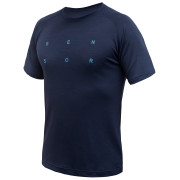 Herren-Funktionsshirt Sensor Merino Blend Typo blau deep blue