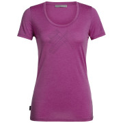 Damen-T-Shirt Icebreaker W's Tech Lite SS Scoop rosa Amore