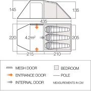 Familienzelt Vango Beta 350XL CLR